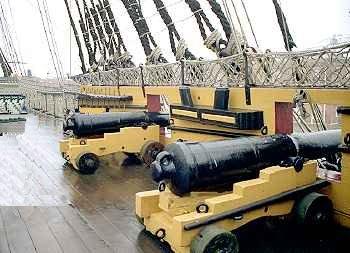 12 Pound Cannons On Quarterdeck